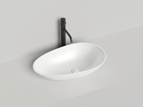 Раковина из искусственного камня S-Sense Salini PAOLA 1101101G 60х30 накладная цвет белый без отверстий под смеситель - фото 2